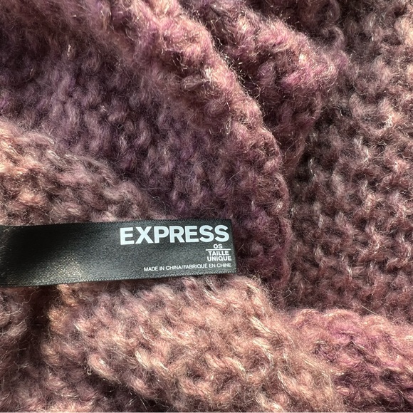 Express Purple & Gold Infinity Scarf, EUC - Picture 4 of 5